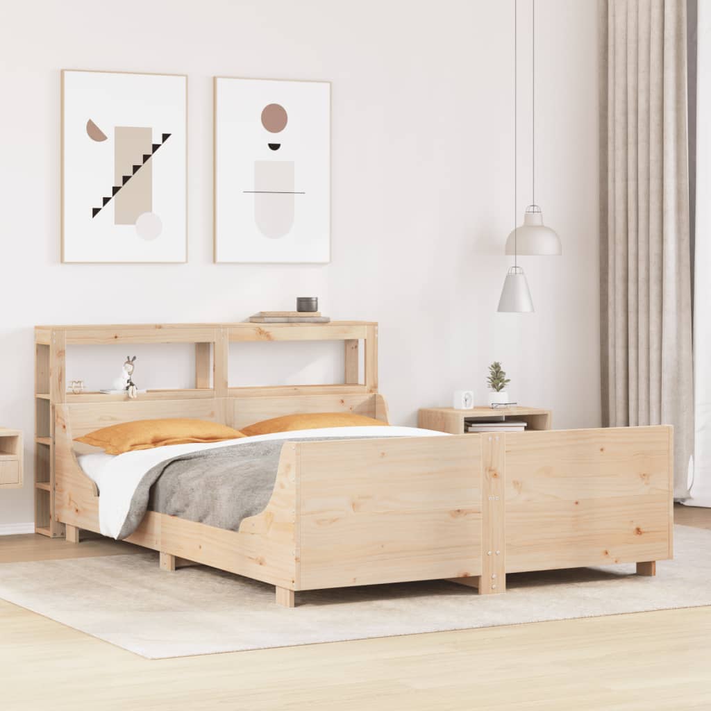 Cadre de lit sans matelas 140x200 cm bois massif de pin