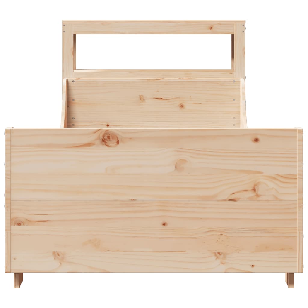 Cadre de lit sans matelas 100x200 cm bois massif de pin