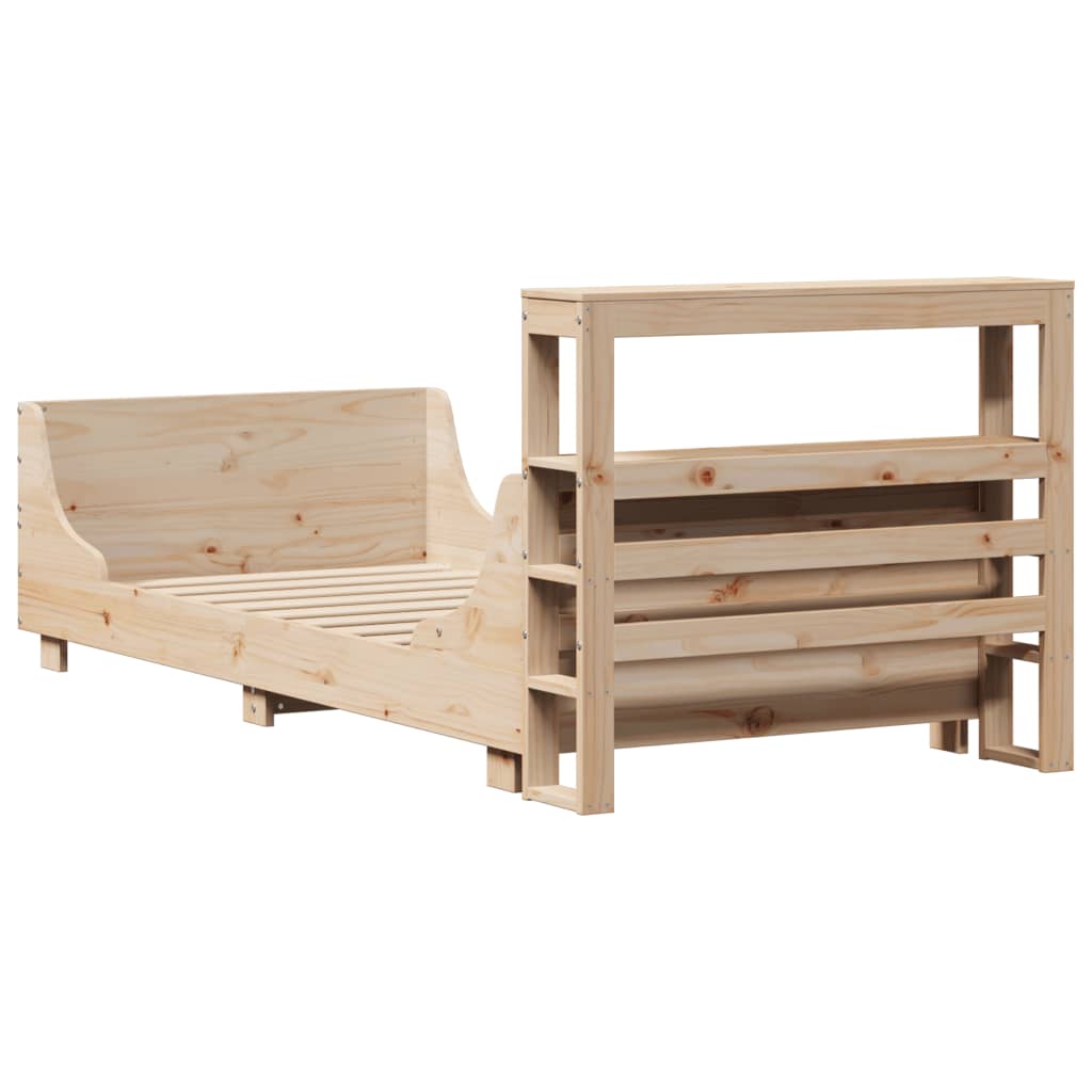 Cadre de lit sans matelas 100x200 cm bois massif de pin