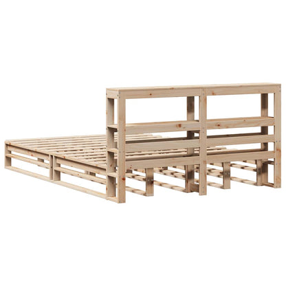 Cadre de lit sans matelas 120x200 cm bois de pin massif