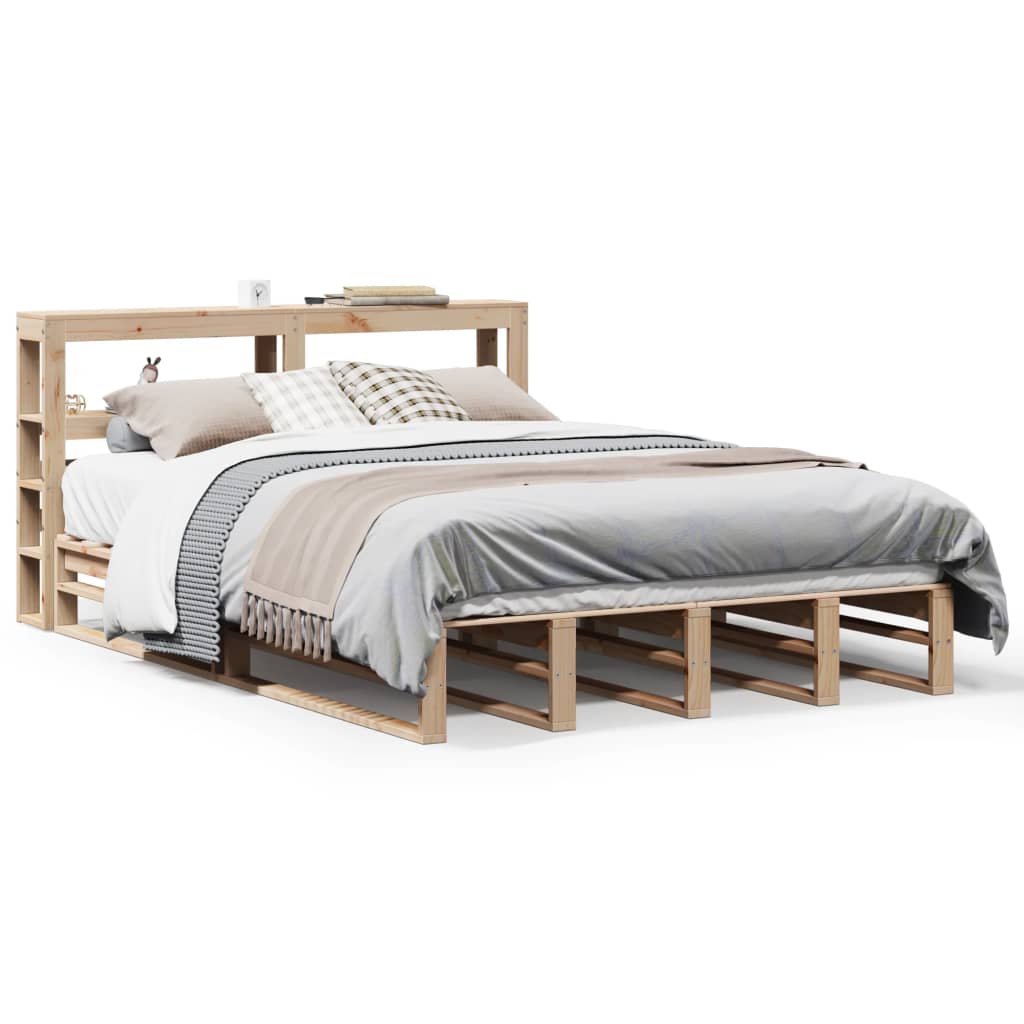 Cadre de lit sans matelas 140x200 cm bois massif de pin