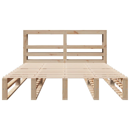 Cadre de lit sans matelas 140x200 cm bois massif de pin