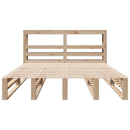 Cadre de lit sans matelas 150x200 cm bois de pin massif