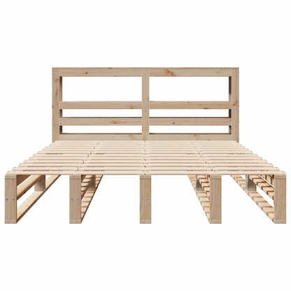 Cadre de lit sans matelas 160x200 cm bois massif de pin