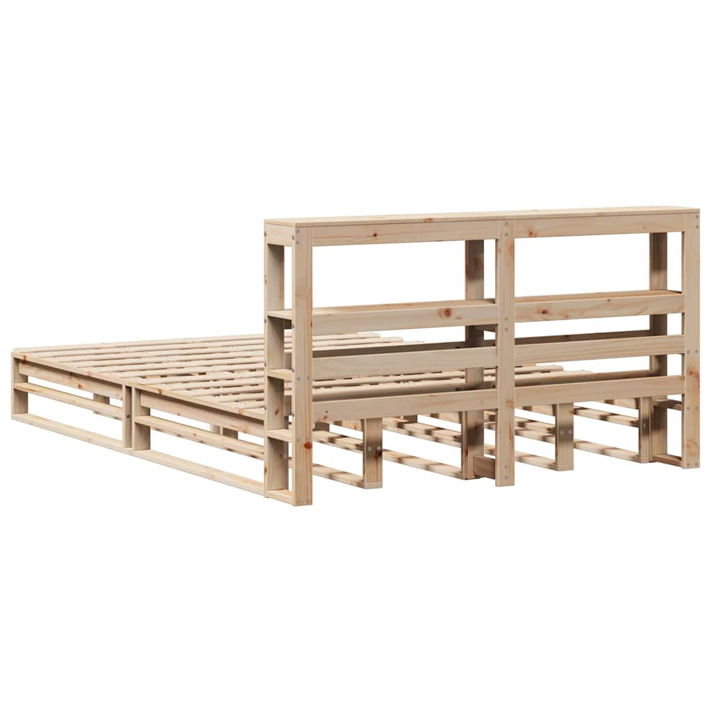 Cadre de lit sans matelas 160x200 cm bois massif de pin