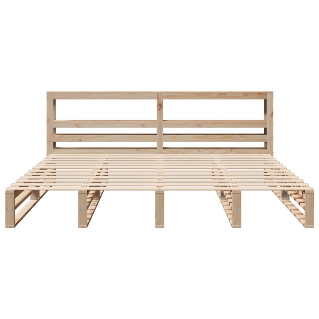 Cadre de lit sans matelas 180x200 cm bois massif de pin