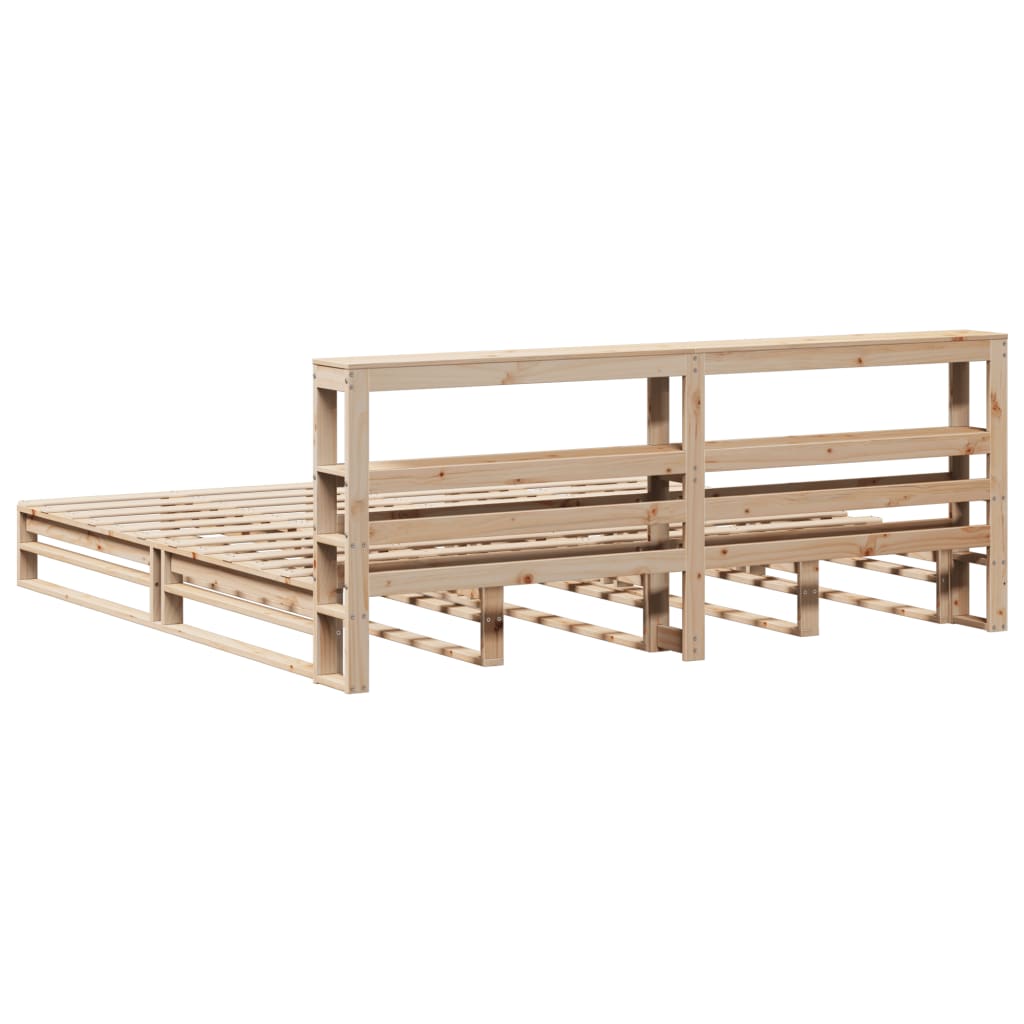 Cadre de lit sans matelas 180x200 cm bois massif de pin