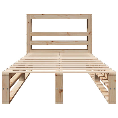 Cadre de lit sans matelas 75x190 cm bois de pin massif