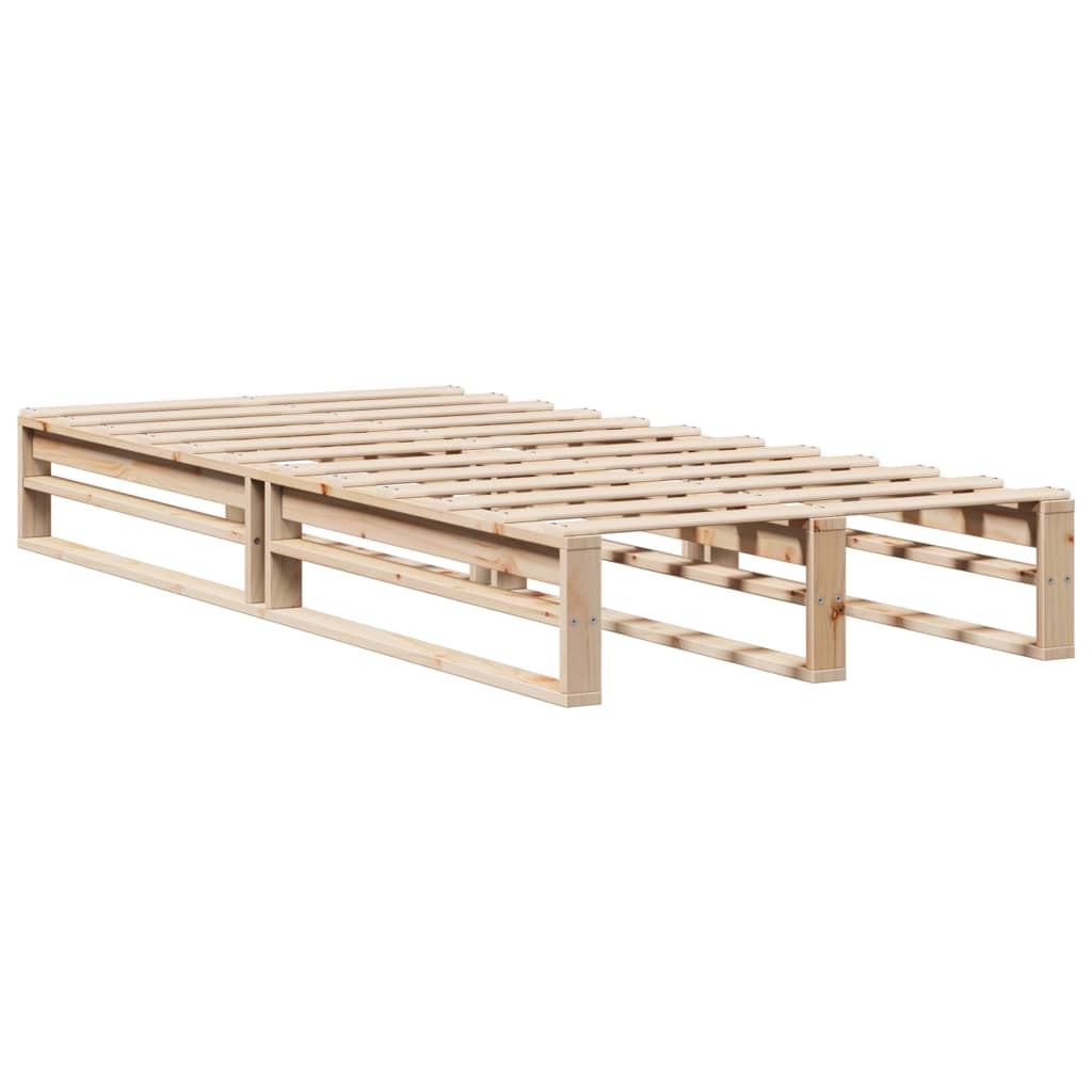 Cadre de lit sans matelas 75x190 cm bois de pin massif