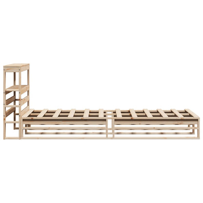 Cadre de lit sans matelas 75x190 cm bois de pin massif