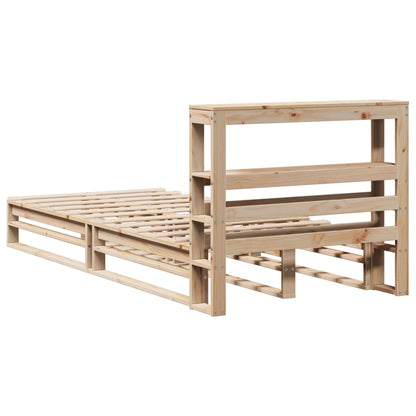 Cadre de lit sans matelas 75x190 cm bois de pin massif