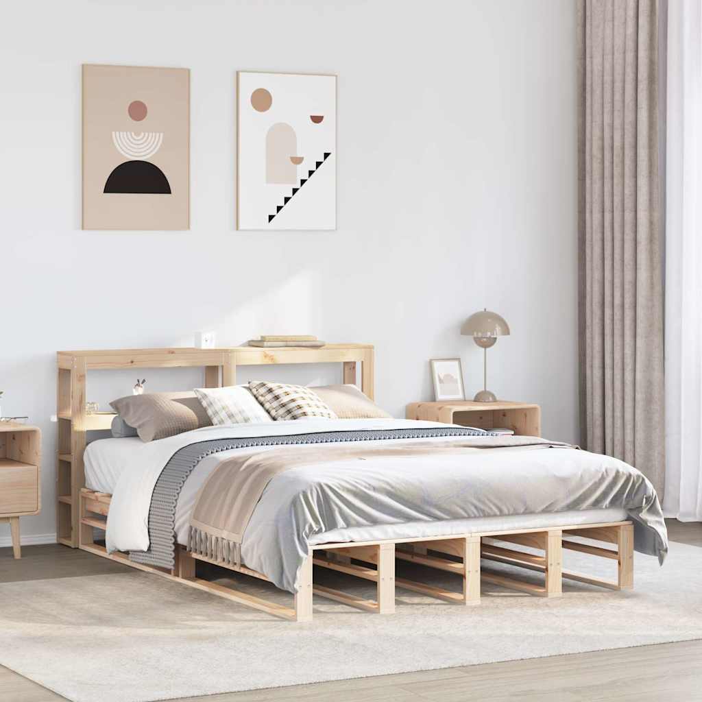 Cadre de lit sans matelas 120x190 cm bois de pin massif