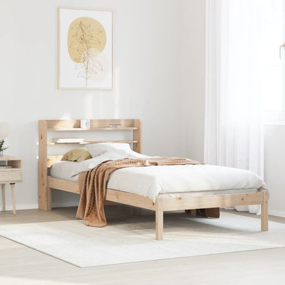 Cadre de lit sans matelas 75x190 cm bois de pin massif