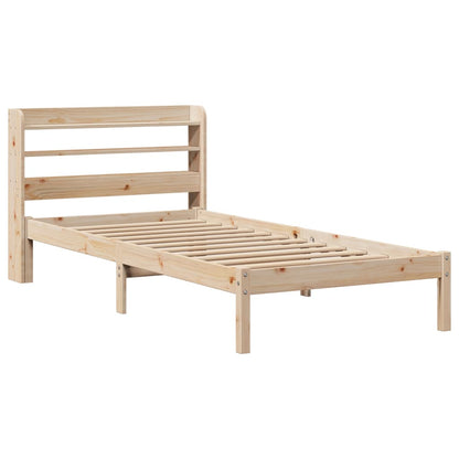 Cadre de lit sans matelas 75x190 cm bois de pin massif