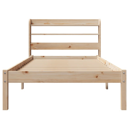 Cadre de lit sans matelas 75x190 cm bois de pin massif