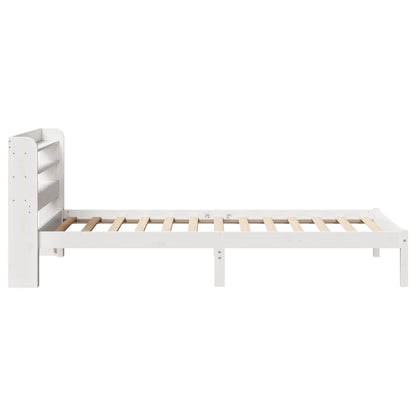 Cadre de lit sans matelas blanc 75x190 cm bois de pin massif