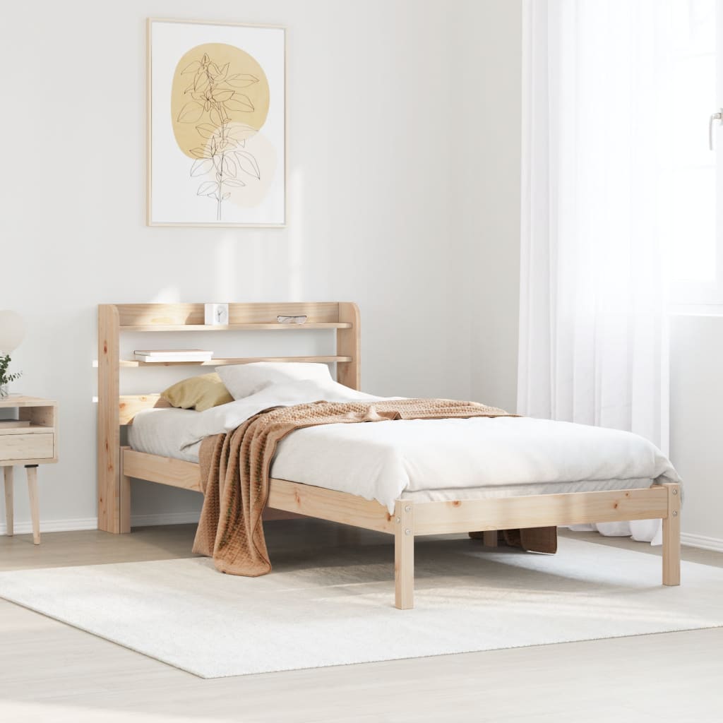 Cadre de lit sans matelas 90x190 cm bois de pin massif