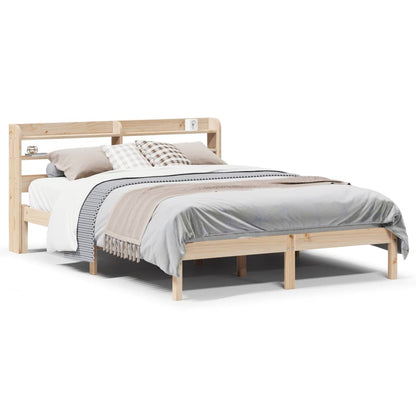 Cadre de lit sans matelas 140x190 cm bois de pin massif