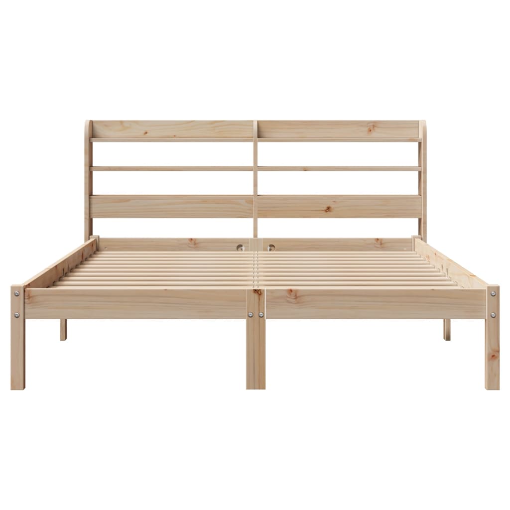 Cadre de lit sans matelas 140x190 cm bois de pin massif