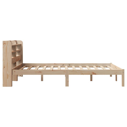 Cadre de lit sans matelas 140x190 cm bois de pin massif