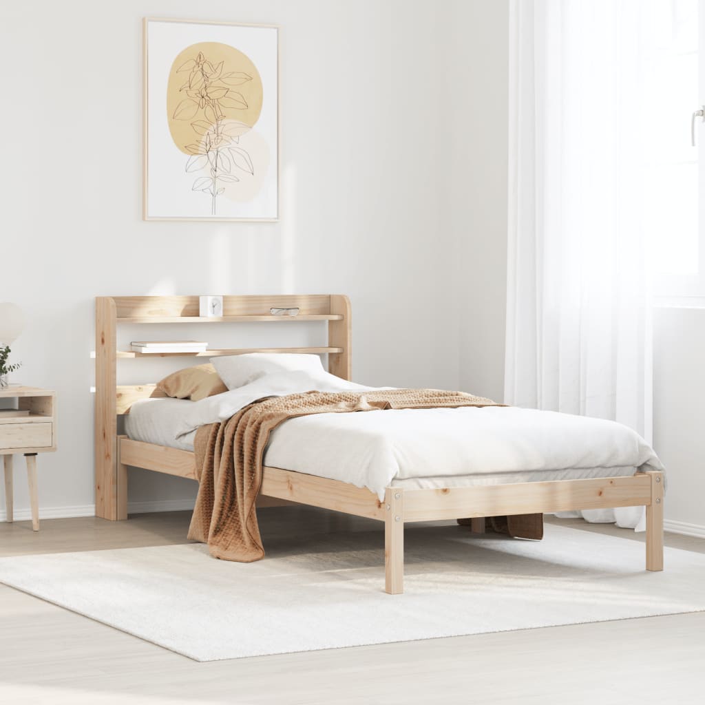 Cadre de lit sans matelas 100x200 cm bois massif de pin