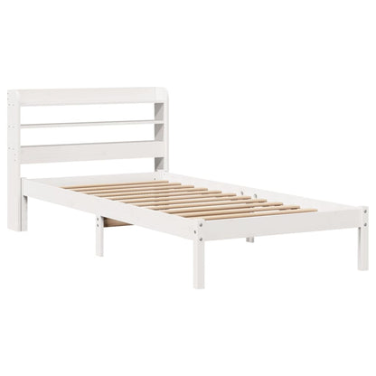 Cadre de lit sans matelas blanc 100x200 cm bois de pin massif