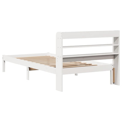 Cadre de lit sans matelas blanc 100x200 cm bois de pin massif