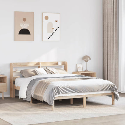 Cadre de lit sans matelas 140x200 cm bois massif de pin