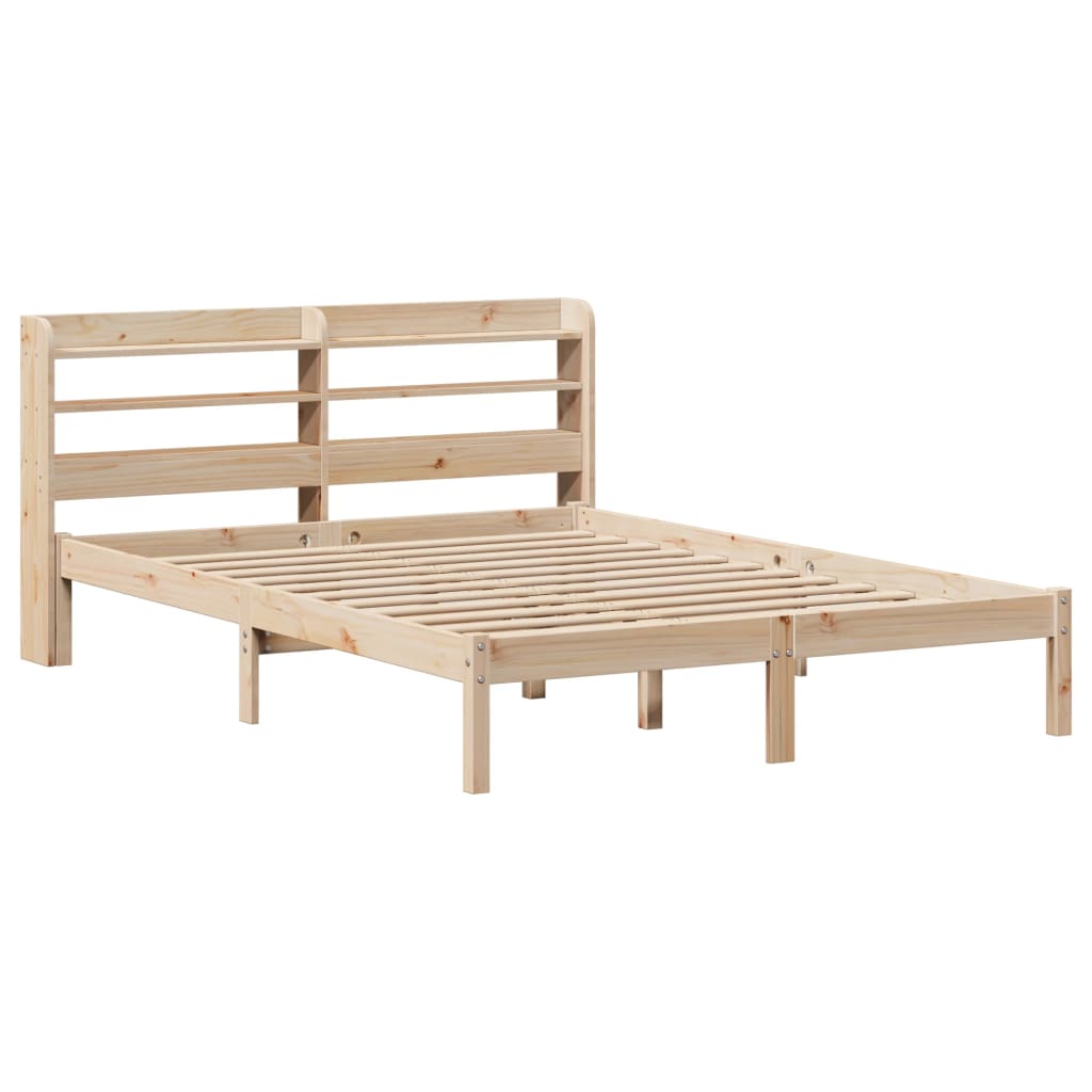 Cadre de lit sans matelas 150x200 cm bois de pin massif