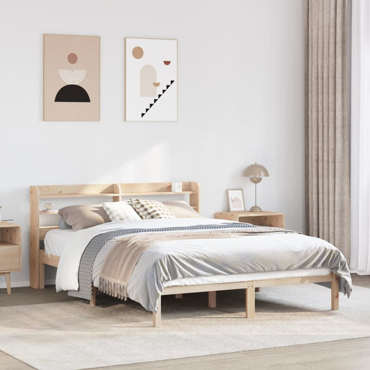 Cadre de lit sans matelas 150x200 cm bois de pin massif