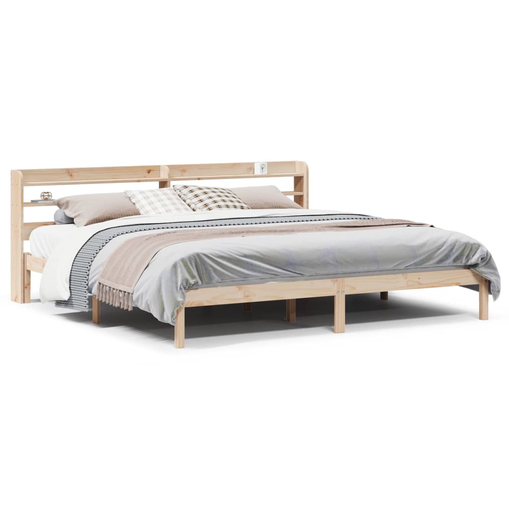 Cadre de lit sans matelas 180x200 cm bois massif de pin