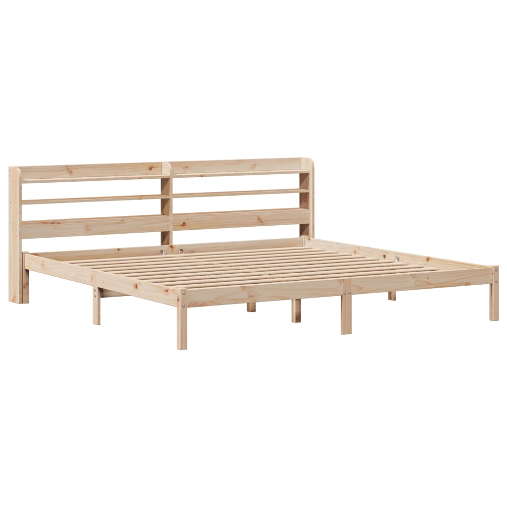 Cadre de lit sans matelas 180x200 cm bois massif de pin