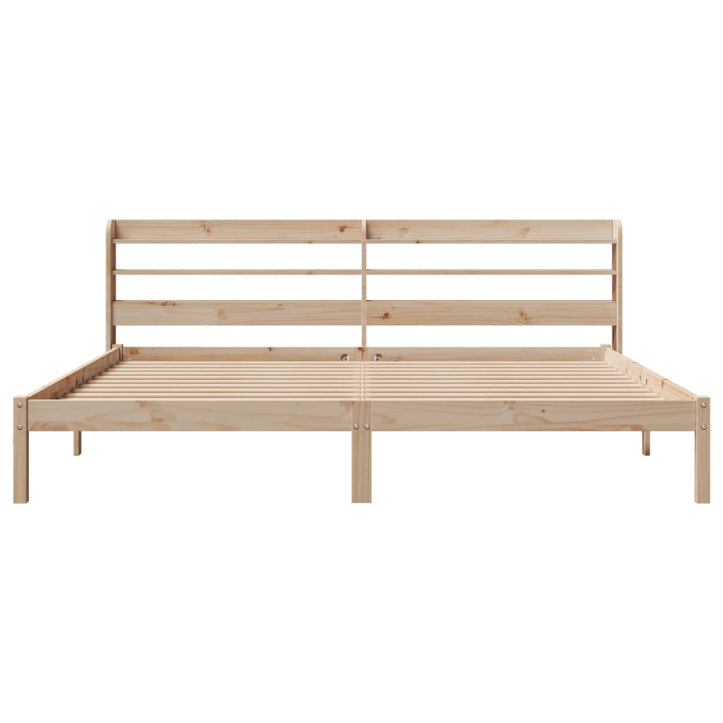 Cadre de lit sans matelas 200x200 cm bois massif de pin