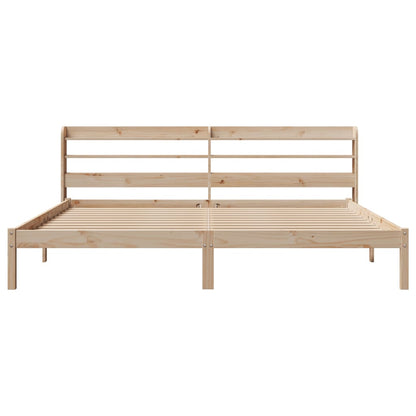 Cadre de lit sans matelas 200x200 cm bois massif de pin