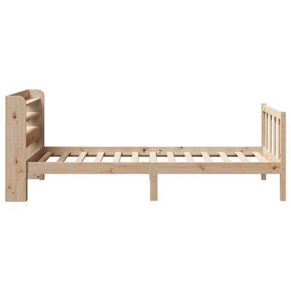 Cadre de lit sans matelas 75x190 cm bois de pin massif