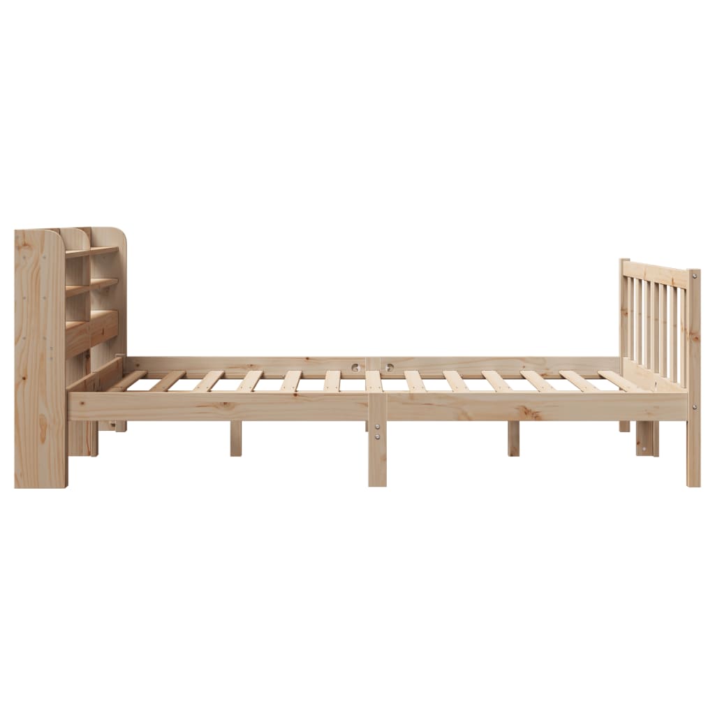 Cadre de lit sans matelas 135x190 cm bois de pin massif