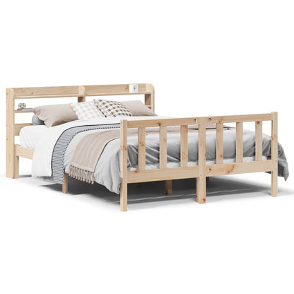 Cadre de lit sans matelas 140x190 cm bois de pin massif