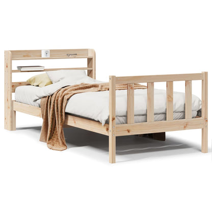 Cadre de lit sans matelas 100x200 cm bois massif de pin