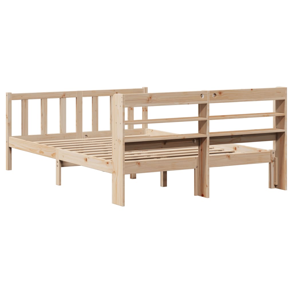 Cadre de lit sans matelas 140x200 cm bois massif de pin