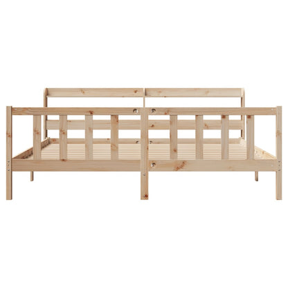 Cadre de lit sans matelas 180x200 cm bois massif de pin