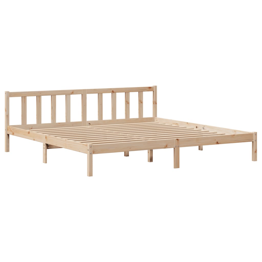 Cadre de lit sans matelas 180x200 cm bois massif de pin