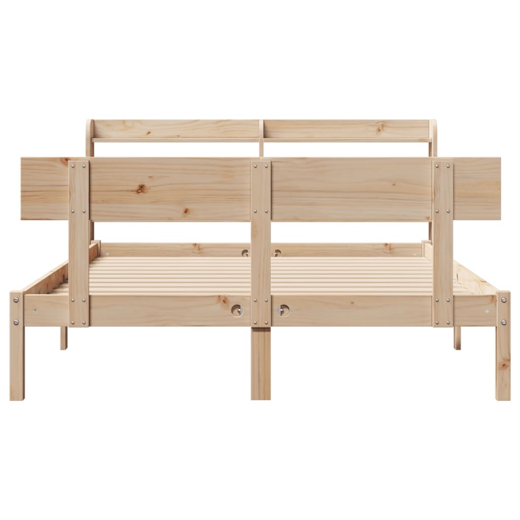 Cadre de lit sans matelas 140x190 cm bois de pin massif