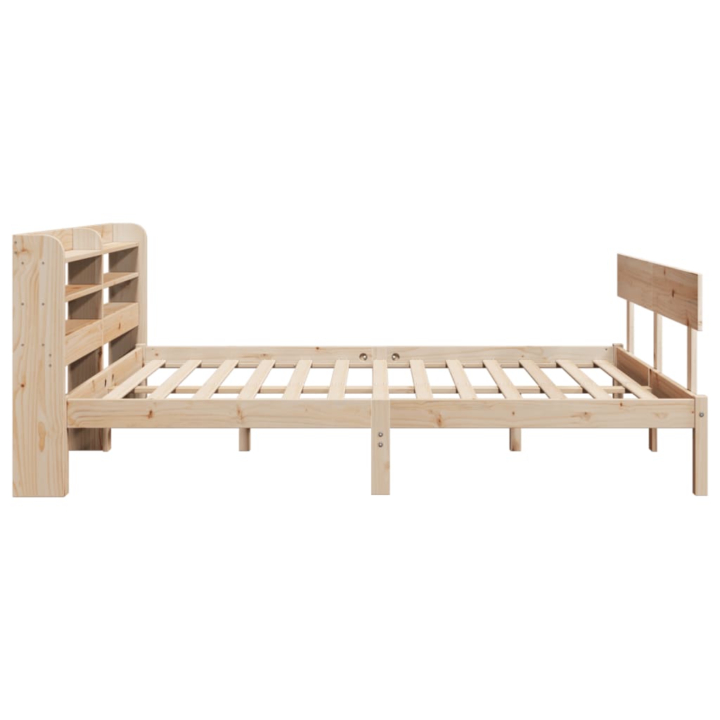 Cadre de lit sans matelas 140x190 cm bois de pin massif