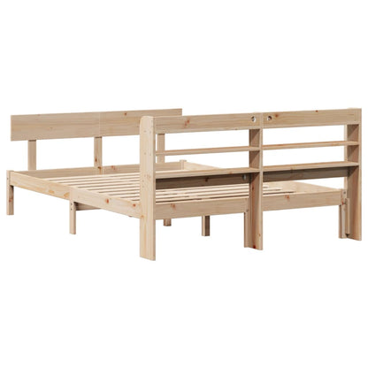 Cadre de lit sans matelas 140x190 cm bois de pin massif