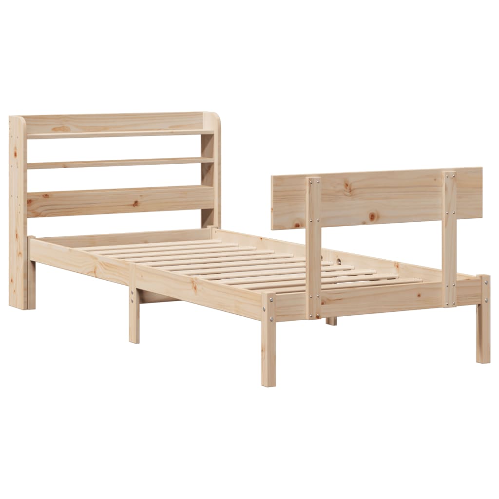 Cadre de lit sans matelas 90x200 cm bois de pin massif