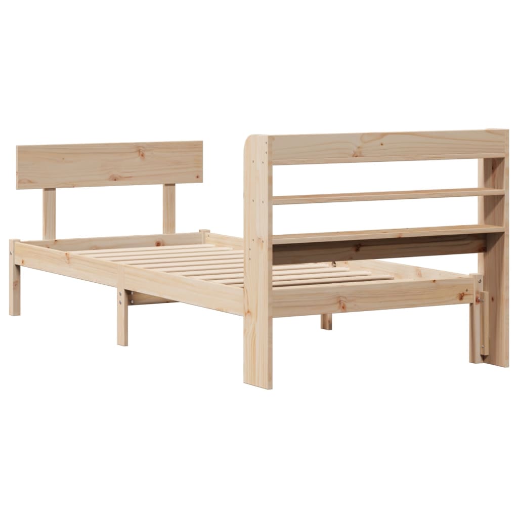 Cadre de lit sans matelas 90x200 cm bois de pin massif