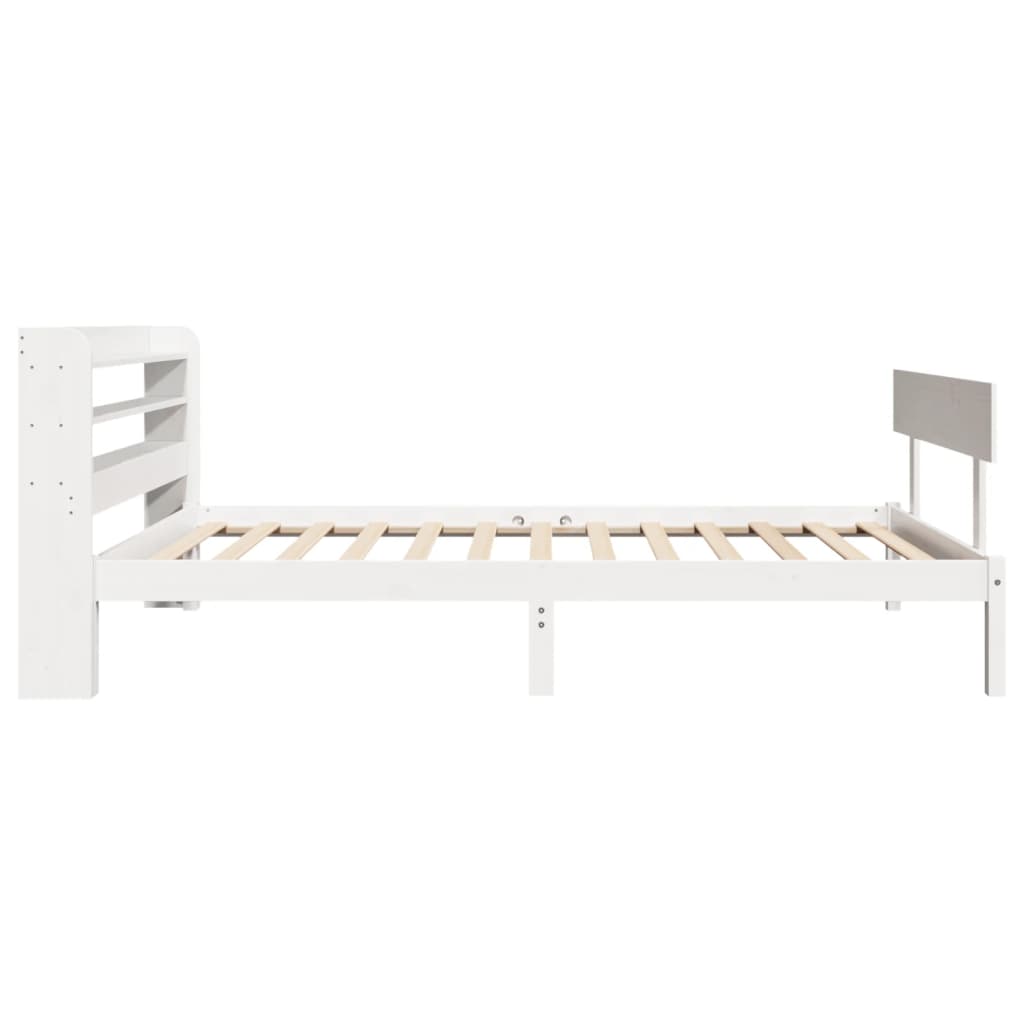 Cadre de lit sans matelas blanc 100x200 cm bois de pin massif