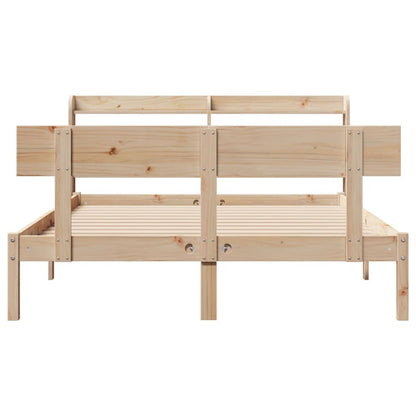 Cadre de lit sans matelas 160x200 cm bois massif de pin