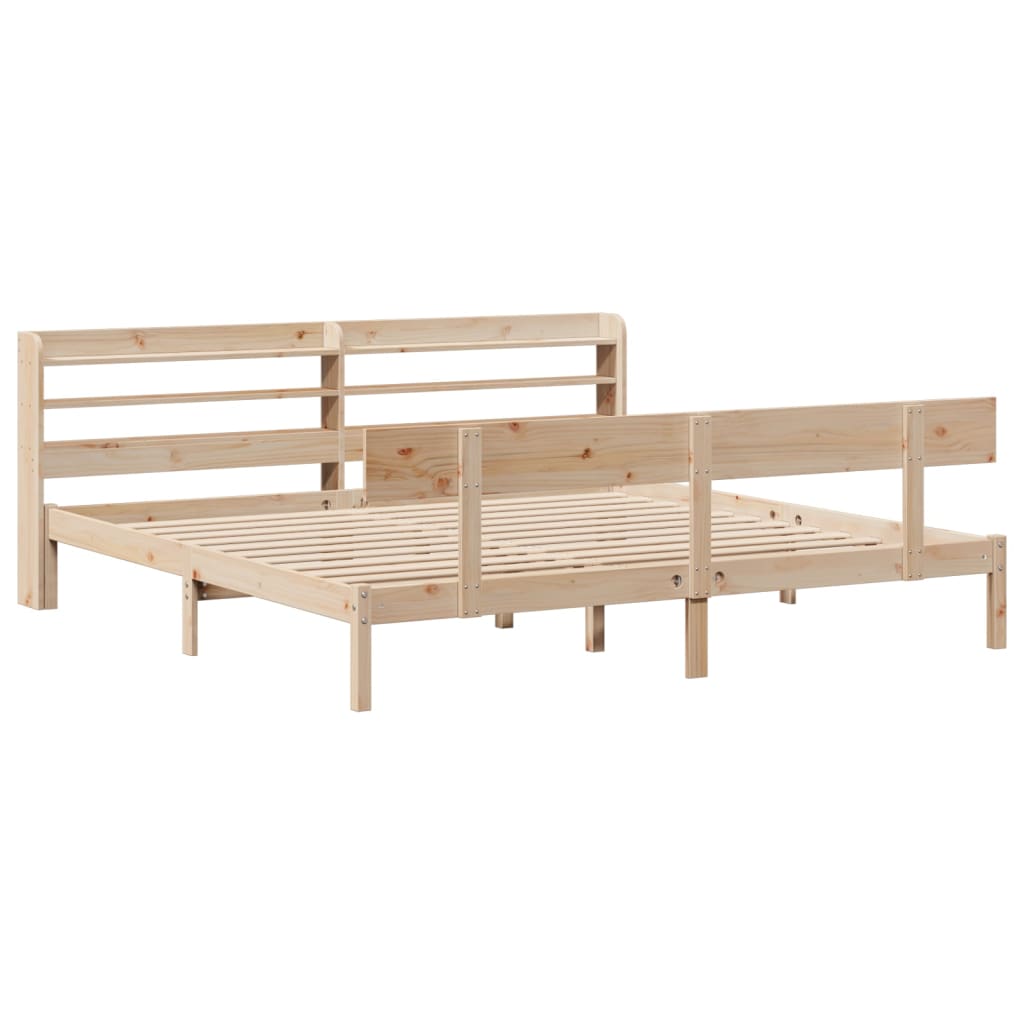 Cadre de lit sans matelas 180x200 cm bois massif de pin