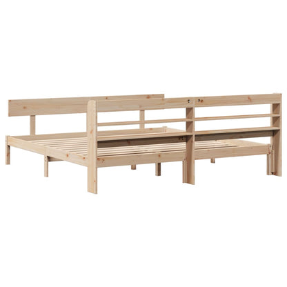 Cadre de lit sans matelas 200x200 cm bois massif de pin